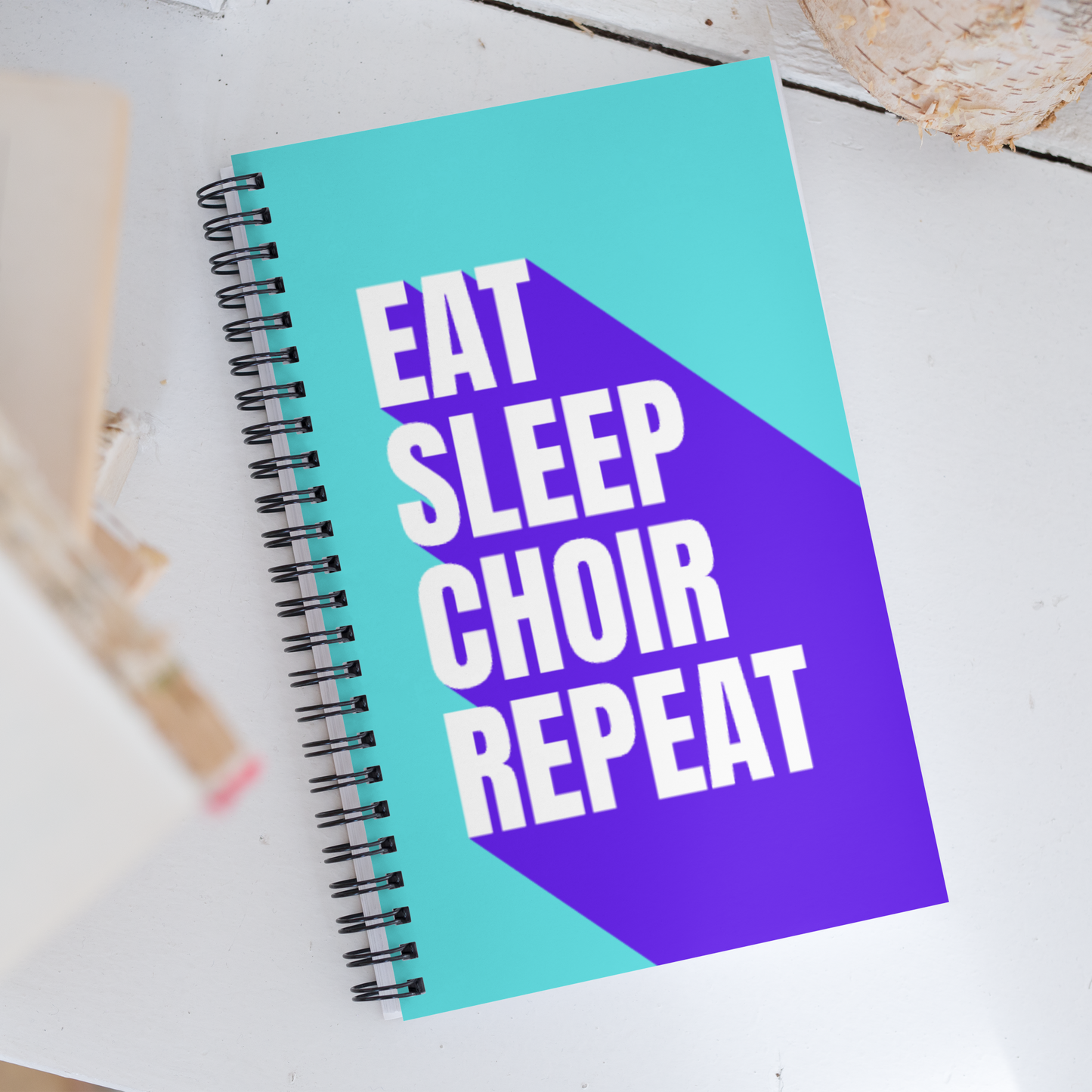 Eat Sleep Choir Repeat Spiral Notebook