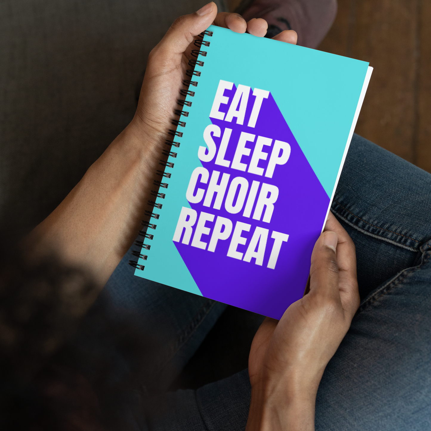 Eat Sleep Choir Repeat Spiral Notebook