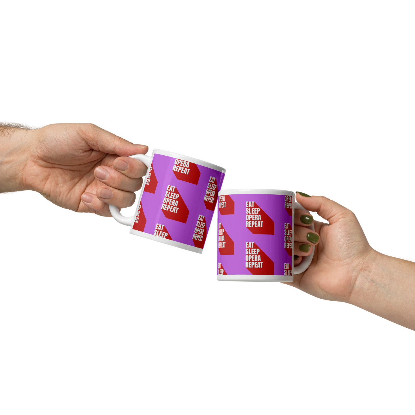 Eat Sleep Opera Repeat White Glossy Mug