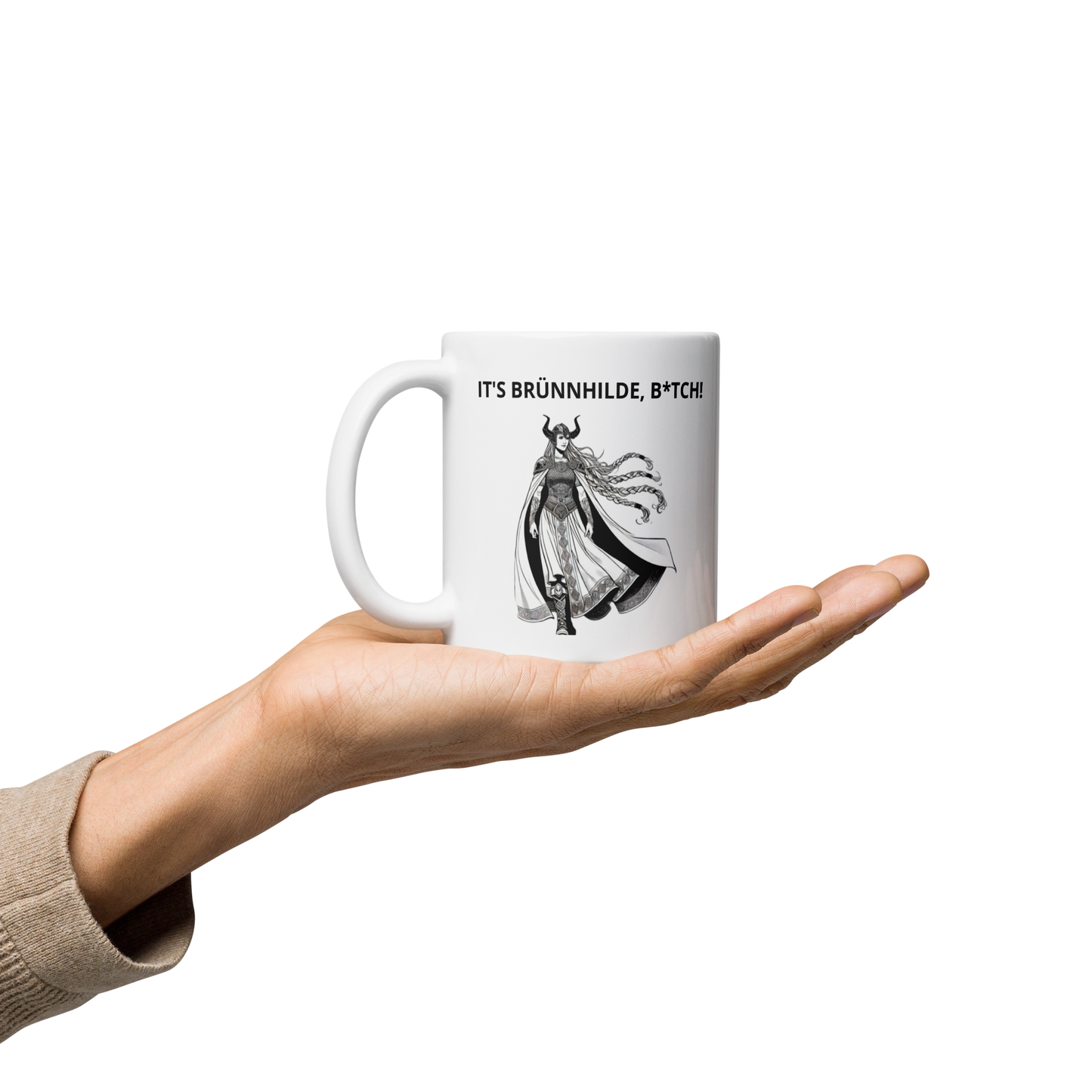 It's Brunnhilde, Bitch White Glossy Mug
