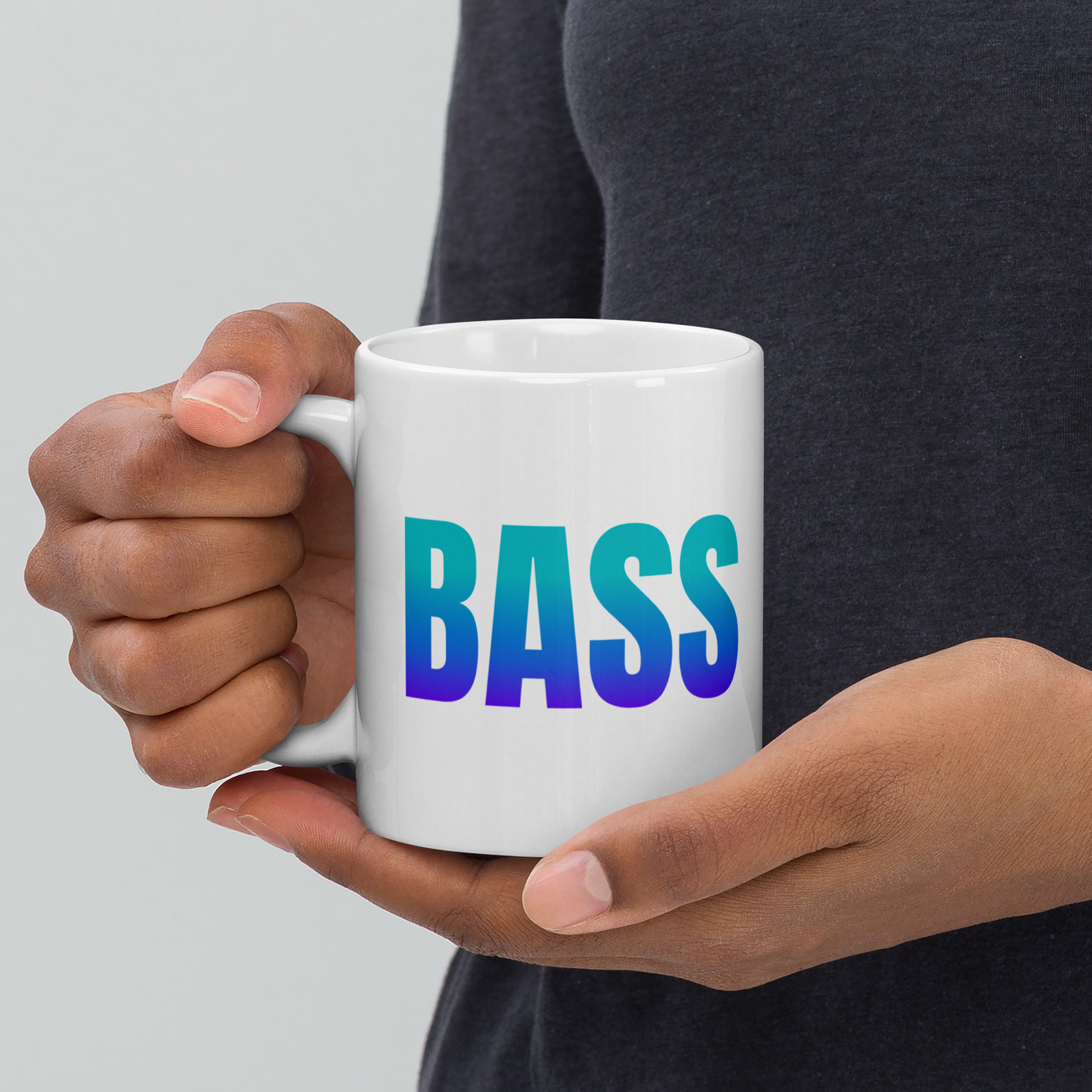 Bass White Glossy Mug
