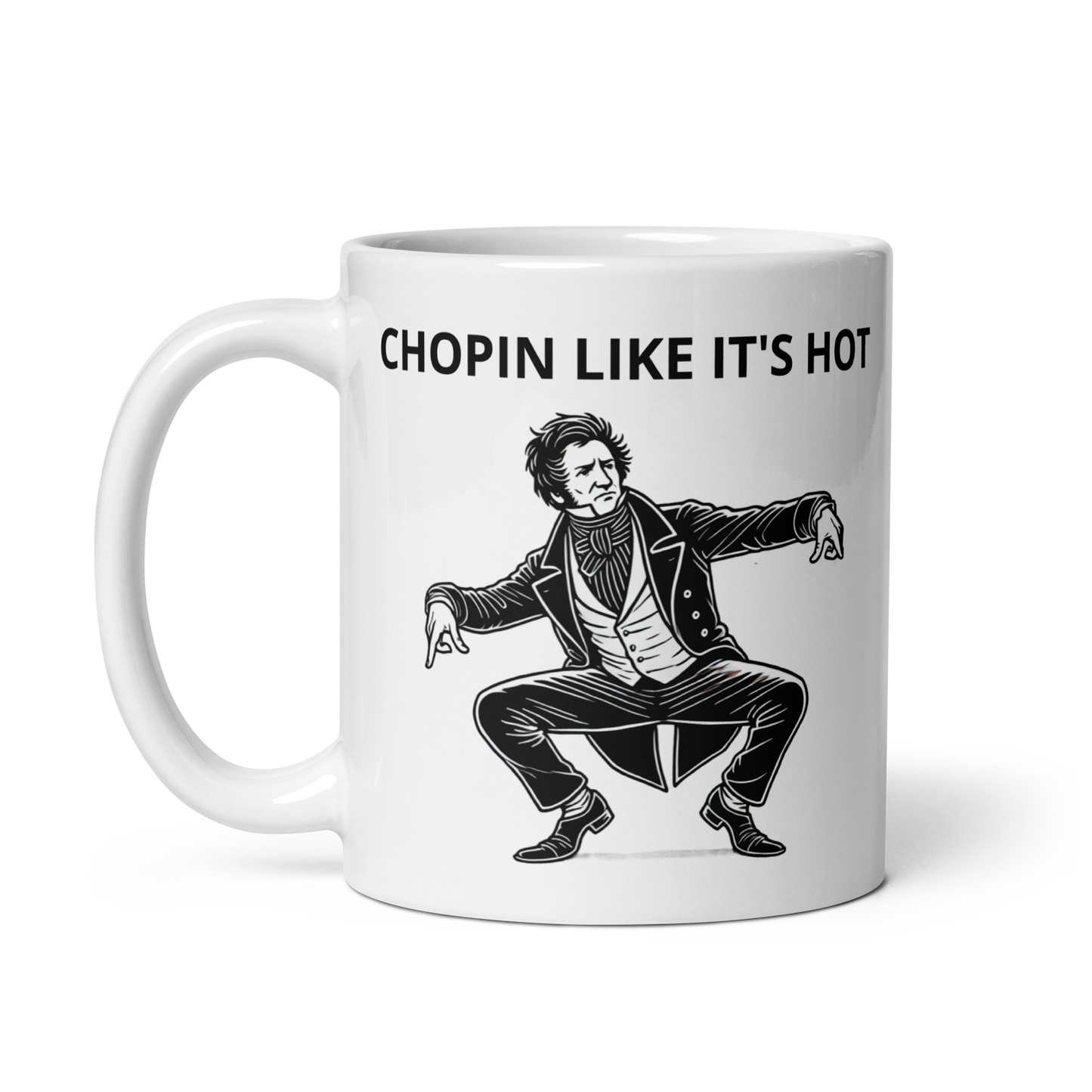 Chopin Like It's Hot White Glossy Mug