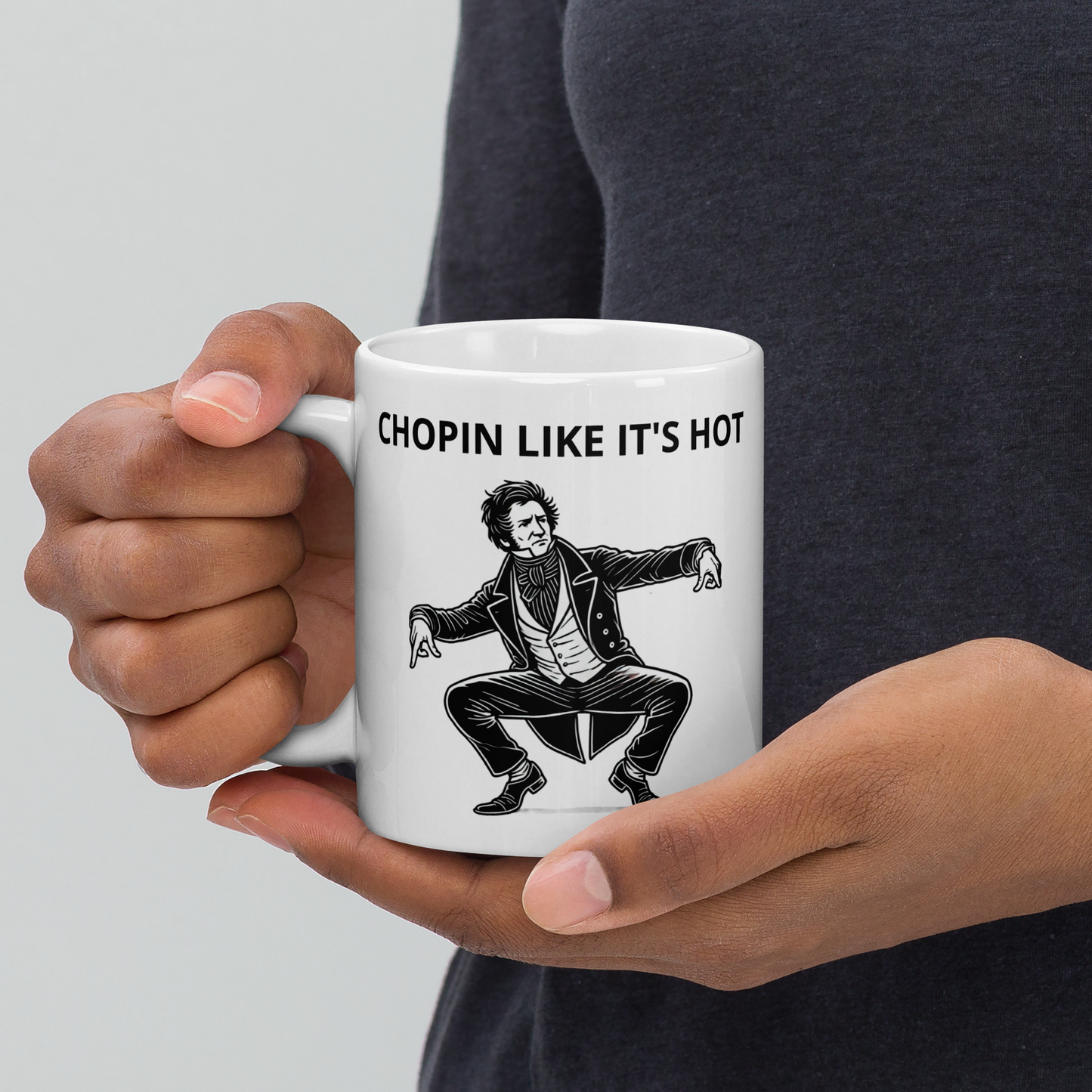 Chopin Like It's Hot White Glossy Mug