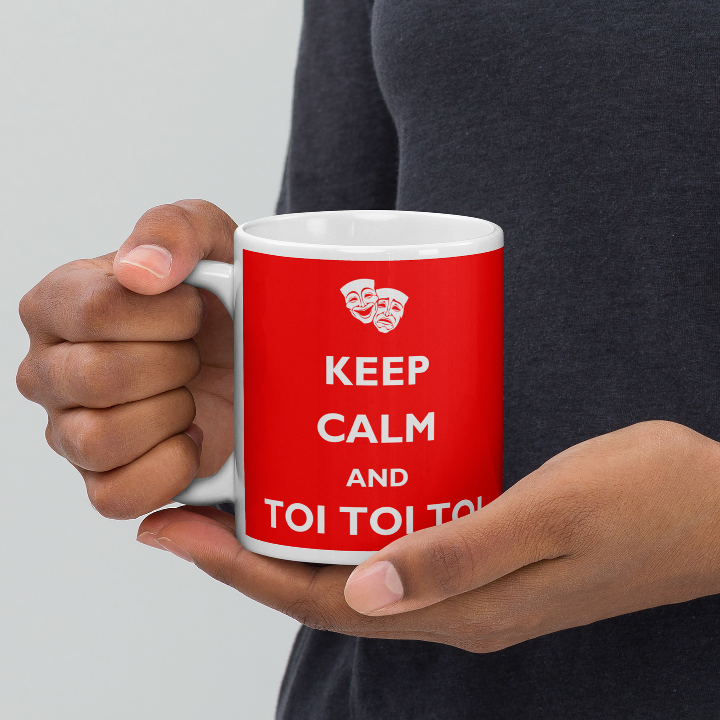 Keep Calm and Toi Toi Toi White Glossy Mug