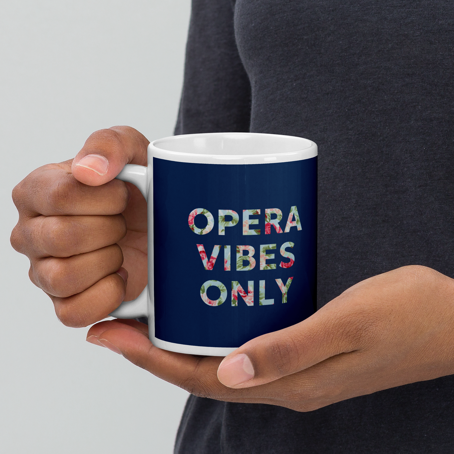 Opera Vibes Only White Glossy Mug copy