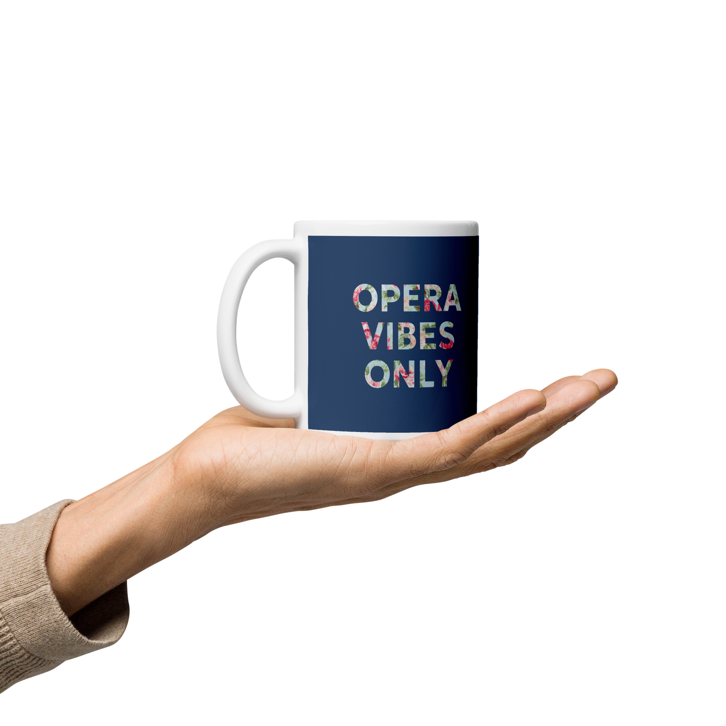 Opera Vibes Only White Glossy Mug copy
