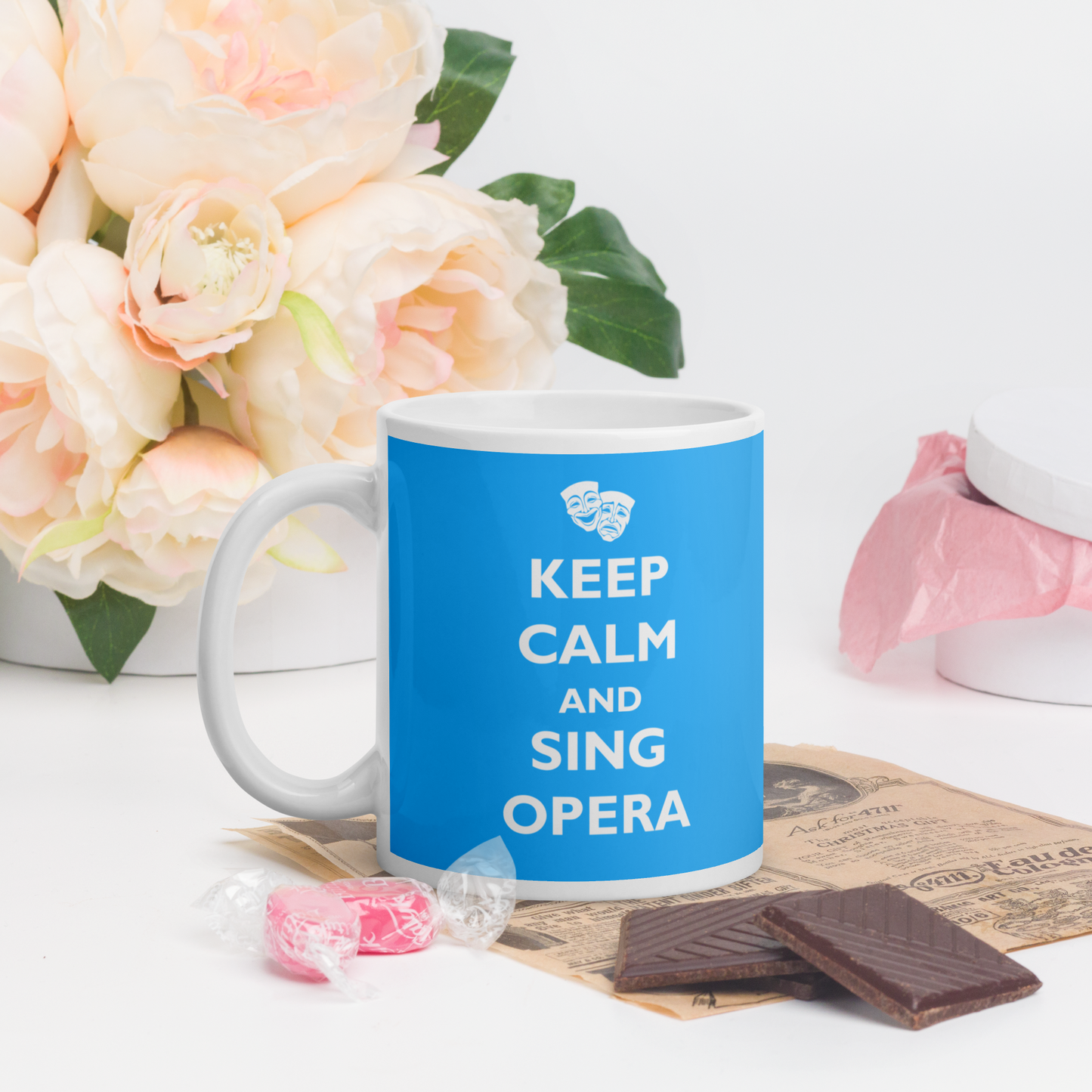 Keep Calm and Sing Opera White Glossy Mug