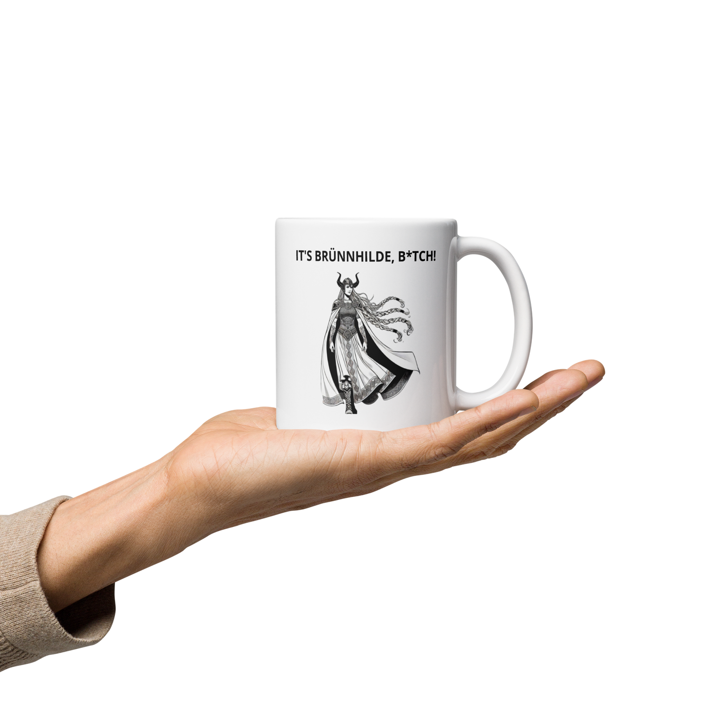 It's Brunnhilde, Bitch White Glossy Mug