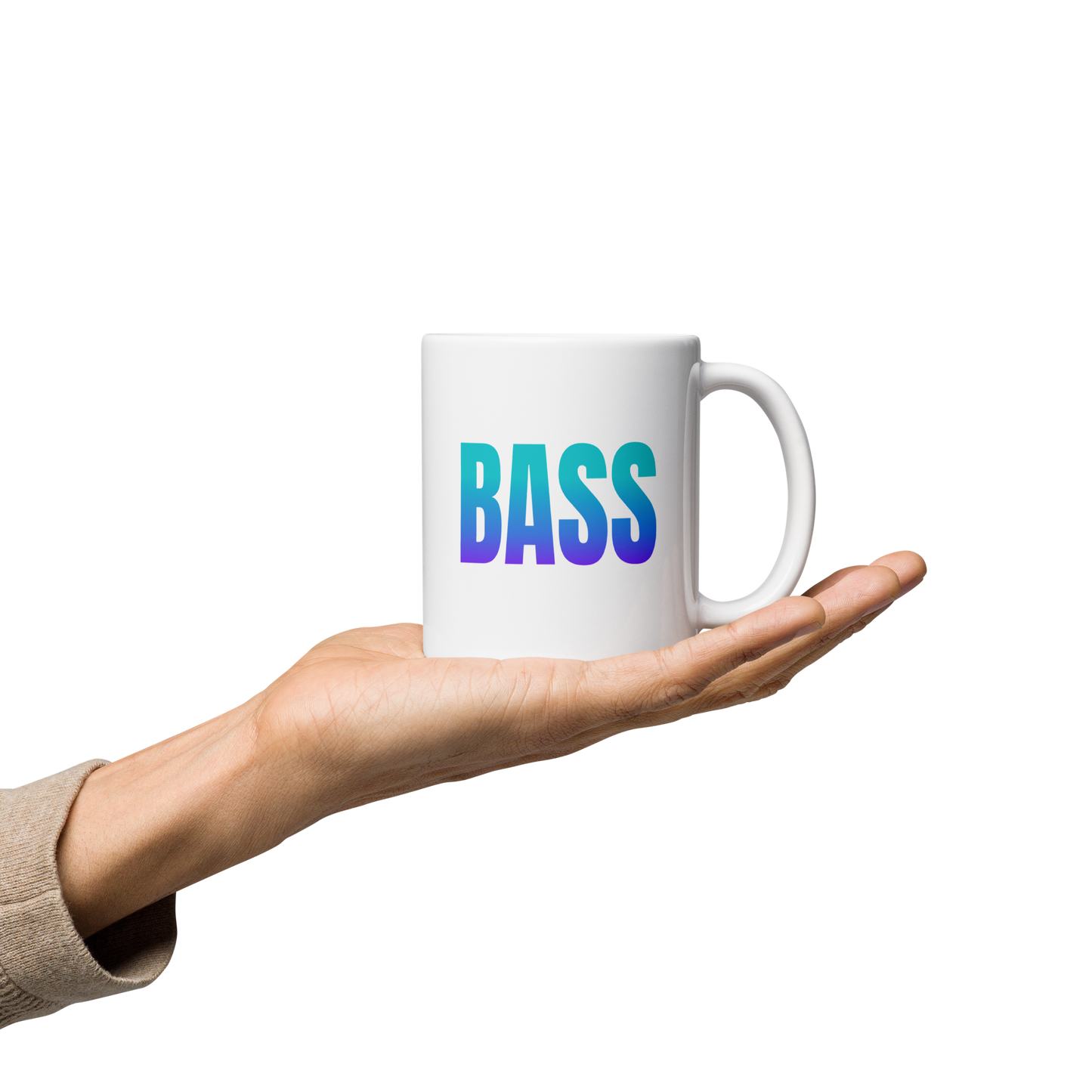 Bass White Glossy Mug