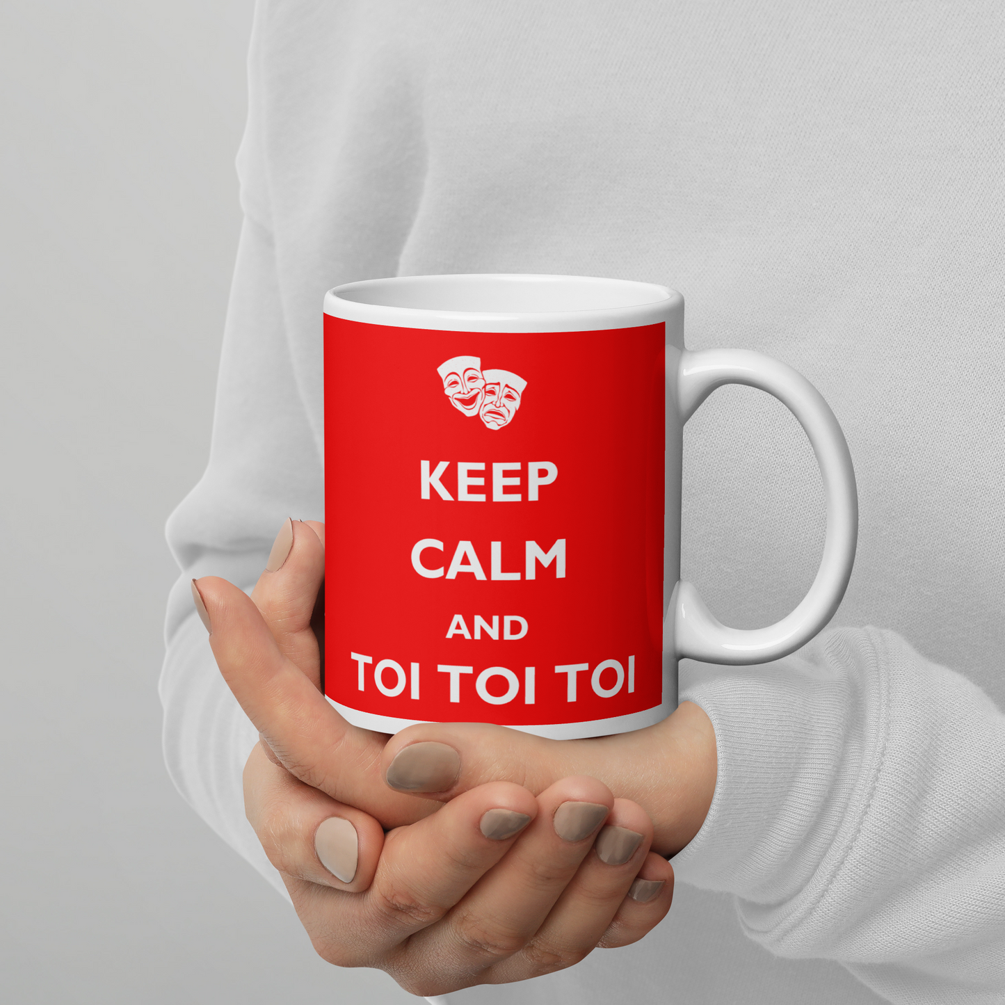 Keep Calm and Toi Toi Toi White Glossy Mug
