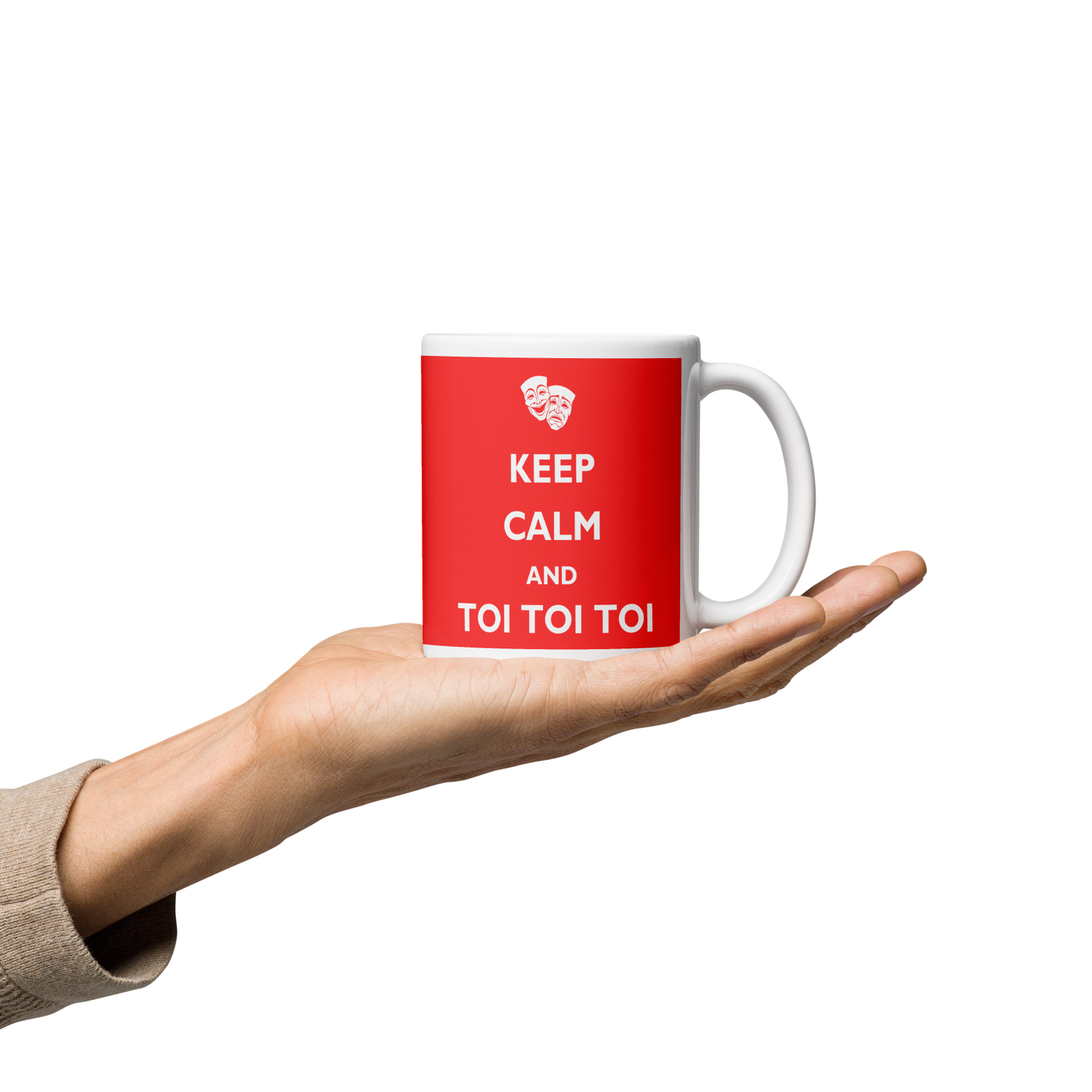 Keep Calm and Toi Toi Toi White Glossy Mug