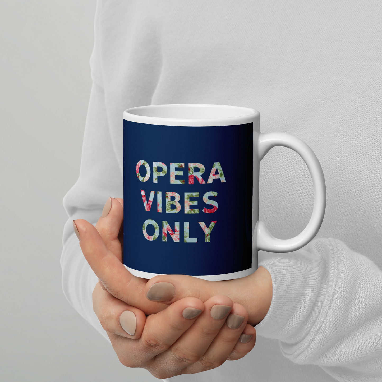 Opera Vibes Only White Glossy Mug copy