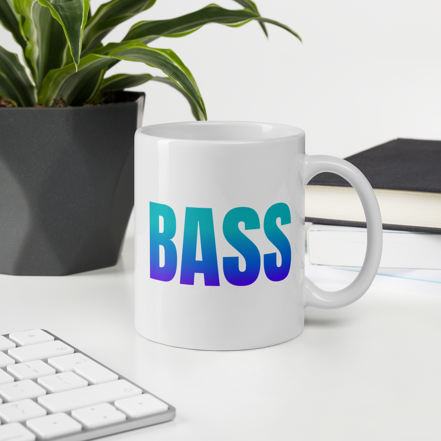 Bass White Glossy Mug