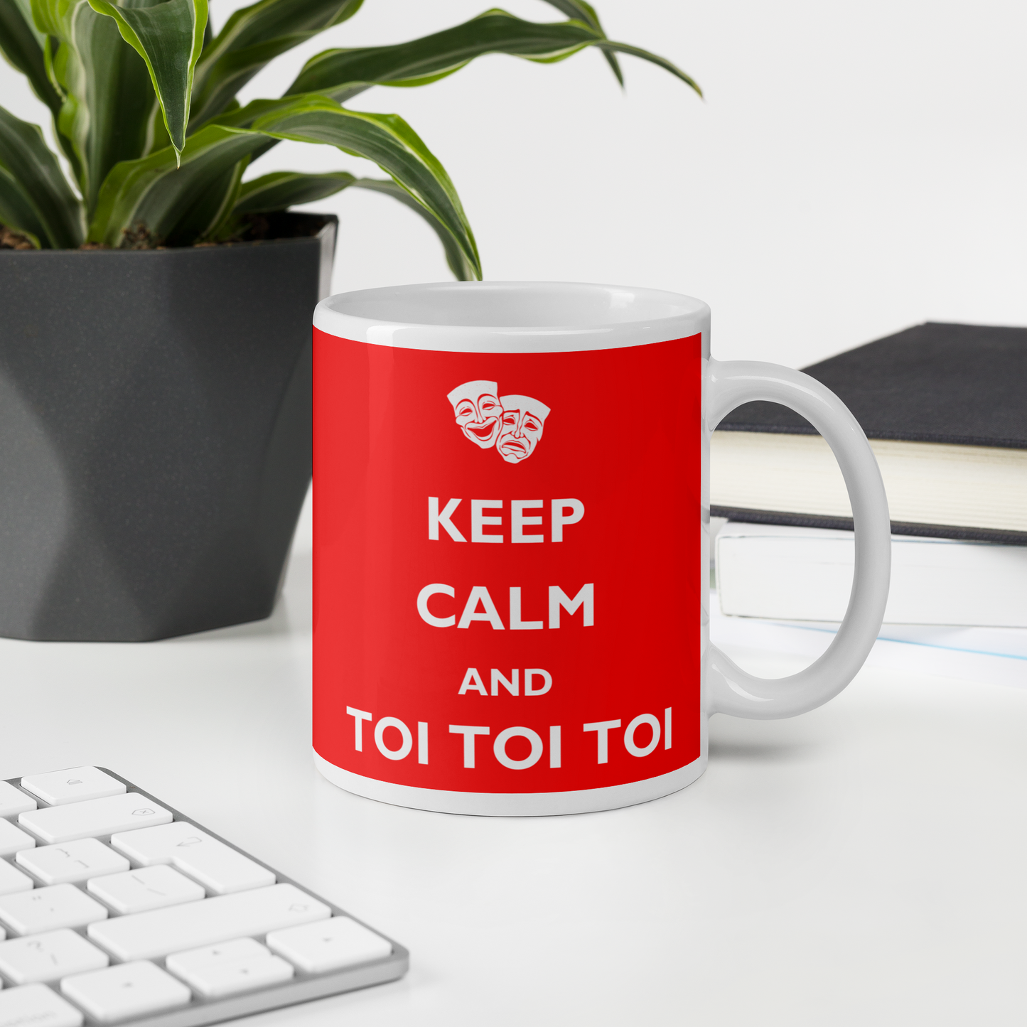 Keep Calm and Toi Toi Toi White Glossy Mug