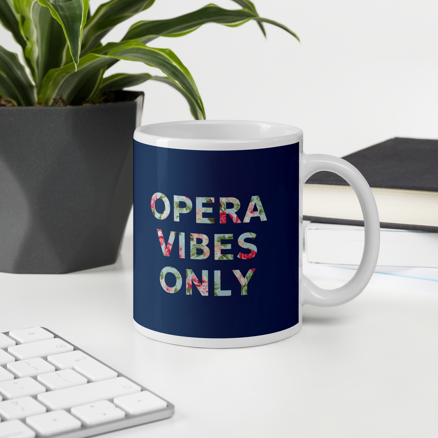 Opera Vibes Only White Glossy Mug copy