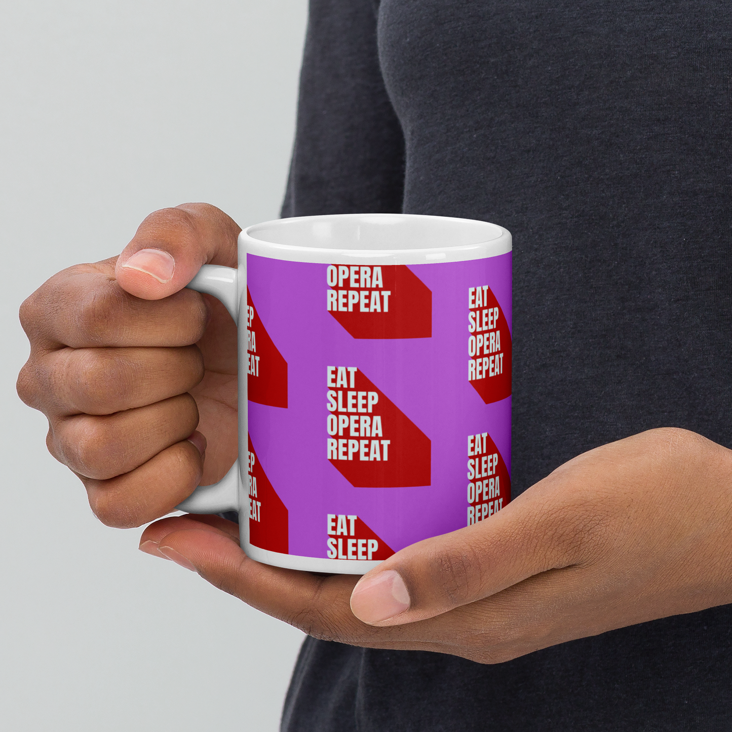 Eat Sleep Opera Repeat White Glossy Mug